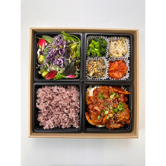 Spicy BBQ Pork Square Lunch Box