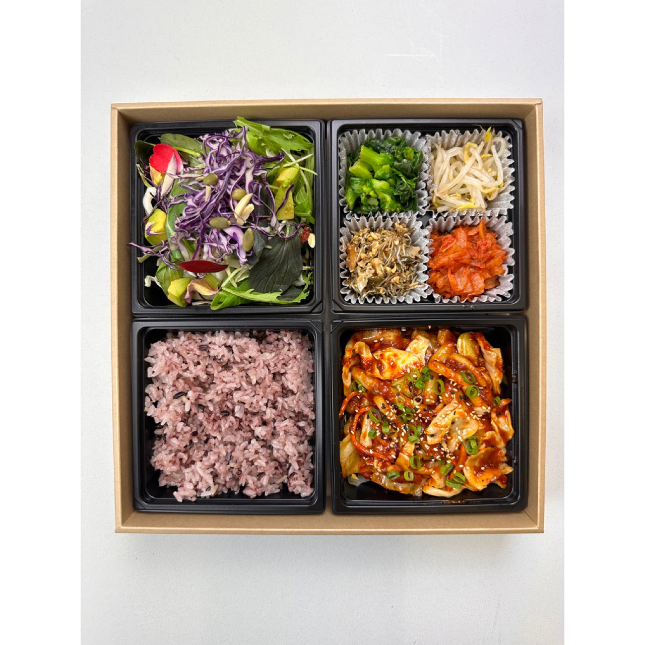 Spicy Squid and Vegetable Square Lunch Box